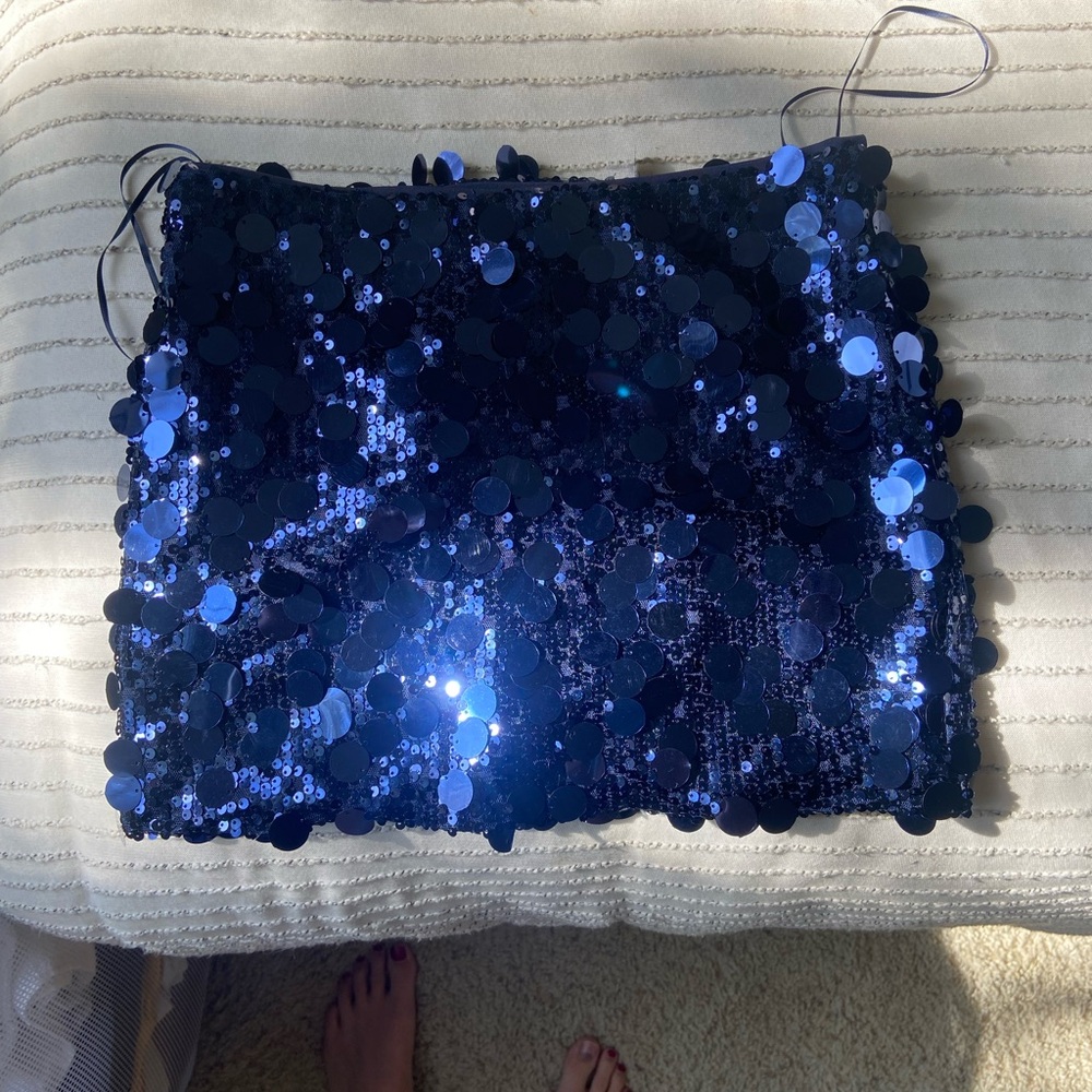 Guizio-style Sequin Mini Skirt Small